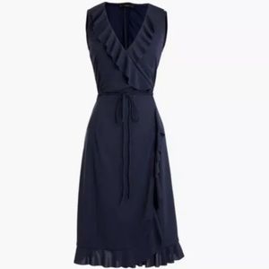 J.Crew Navy Sleeveless Wrap Dress XS